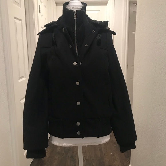 New York & Company Jackets & Blazers - New York & company hooded wool blend jacket